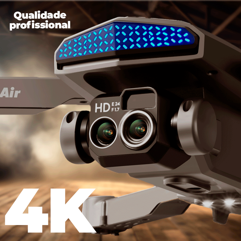 Mini Drone D6 Air Pro Dual Câmera 4K HD, 5G WiFi, GPS