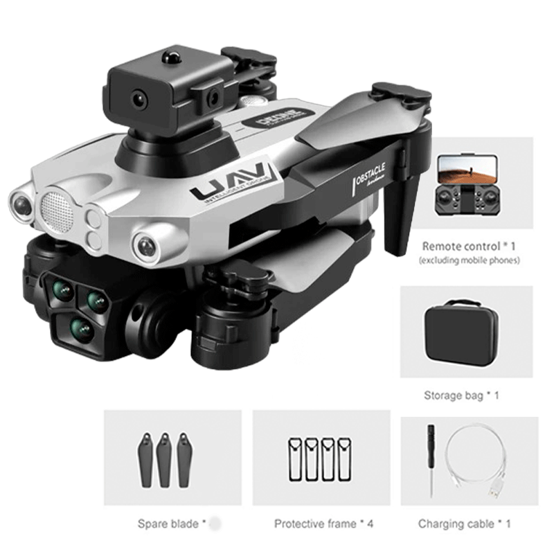 Drone MaxRAM PRO 3 Câmeras 8K Full HD, Motor Brushless, 5G WiFi, GPS